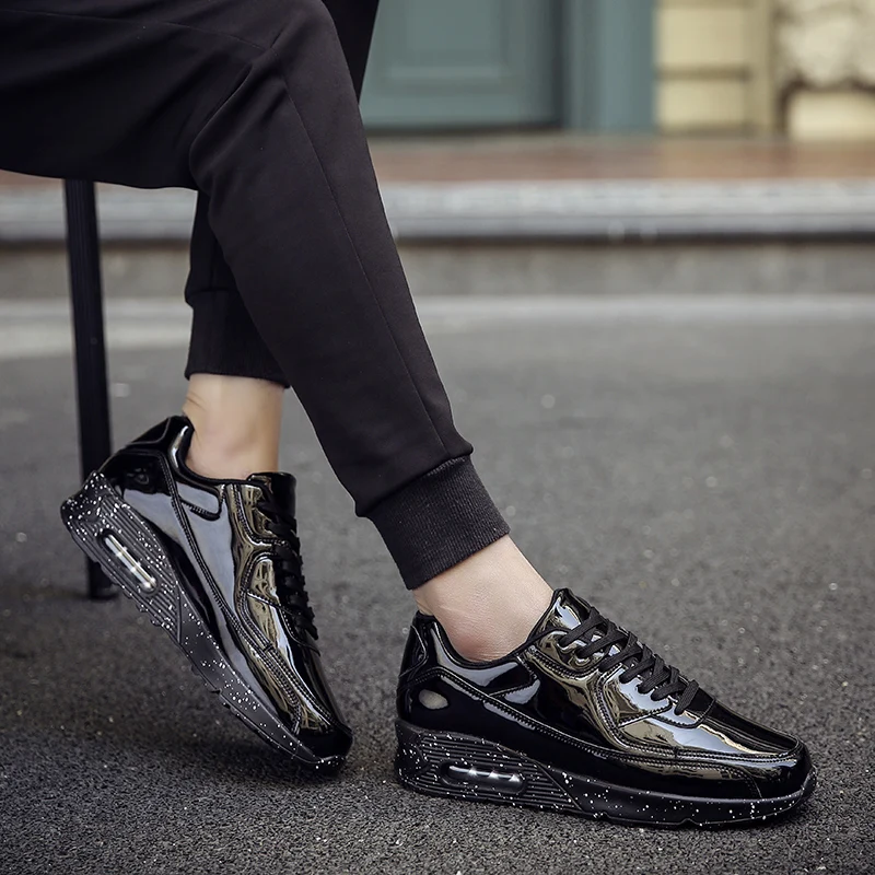 Мужская обувь Кроссовки золотые и Серебристые дышащие мужские повседневные