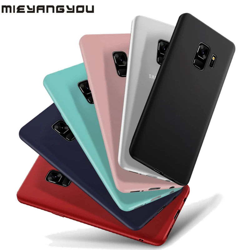 Чехол для Samsung Galaxy S8 S9 Plus S10E note 8 9 A10 A20 A30 A40 A50 A60 A70 A80 A7 2018 M10 M20 M30, матовый Мягкий силиконовый чехол из ТПУ