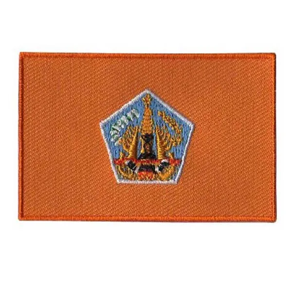 Балийские вышитые значки сделанные саржевым и плоским бродером железом на