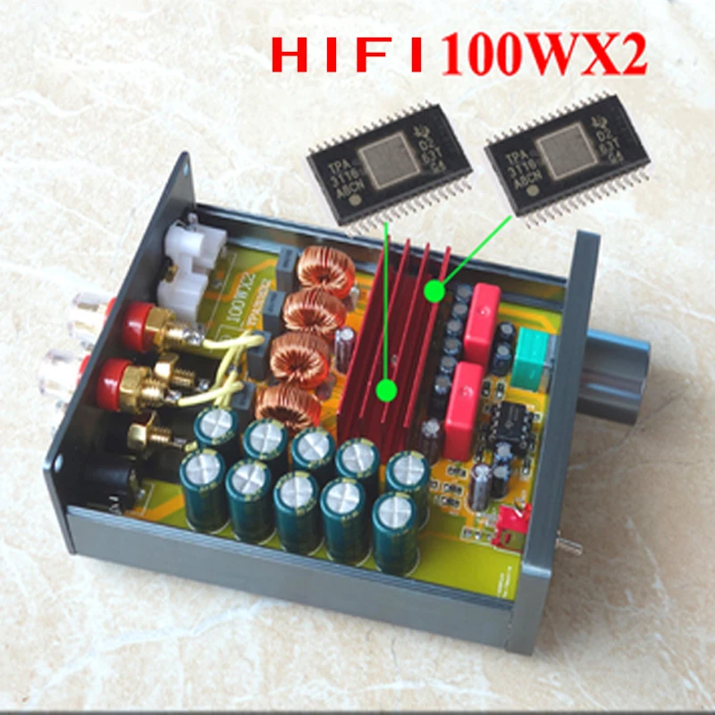Kaolanhon 2,0 TPA3116 50WX2 100WX2 4,2 Bluetooth усилитель DC 12~ 25 в HIFI класс стерео домашний аудио цифровой мини-усилитель
