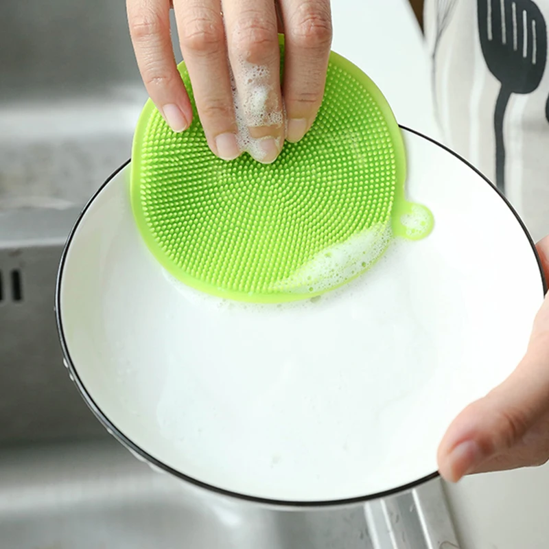 Волшебная силиконовая щетка для мытья посуды многофункциональная чистящая