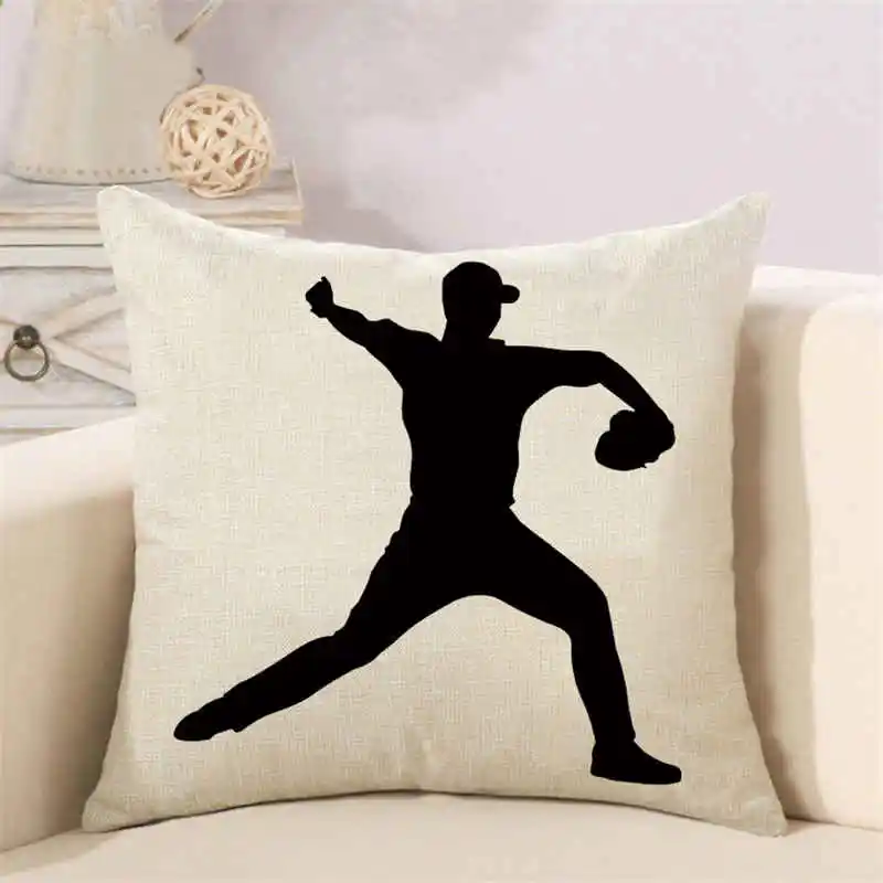 Cartoon Pillowcase World Cup Brazil Football Linen Cushion Cover | Дом и сад
