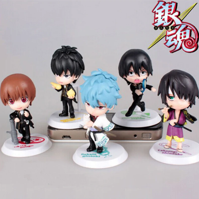 Хорошая ПВХ 5 стилей Серебряная Душа фигурка гинтама Саката гинтоки Такасуги