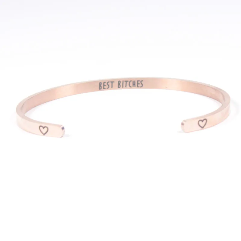 Вдохновляющие красочные браслеты для женщин из нержавеющей стали круглый