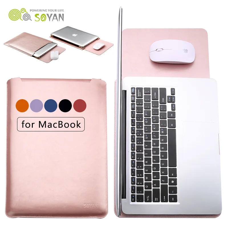 Чехол из искусственной кожи для Apple Macbook Air Pro Retina 11 6 12 13 3 15 4 дюймов чехлы ноутбуков