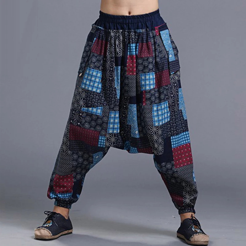 Мужские шаровары в стиле хип хоп мешковатые с крестиком мужские модные штаны