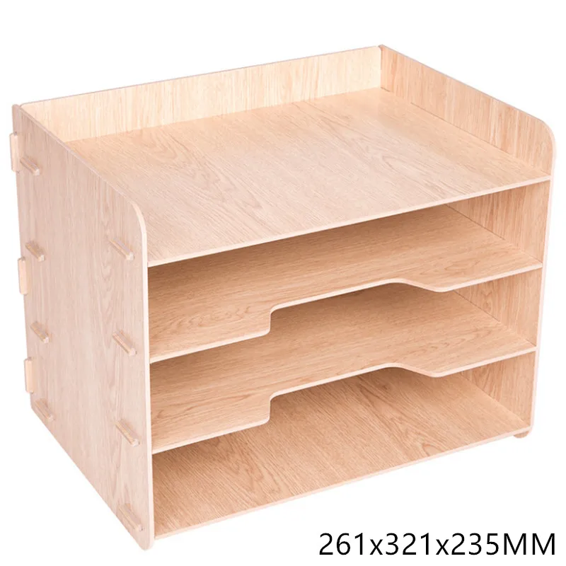 Комбинированная стойка для файлов Офисная рама хранения информации деревянная