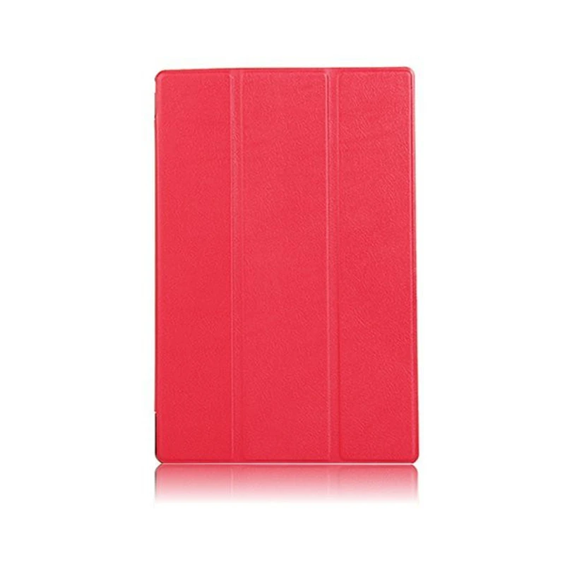 KiKiss чехол с магнитным держателем для sony Xperia Z2 Tablet, 10,1 дюймов, цветная Складная подставка из искусственной кожи, умный чехол, чехол для сна, пробуждение - Цвет: hong