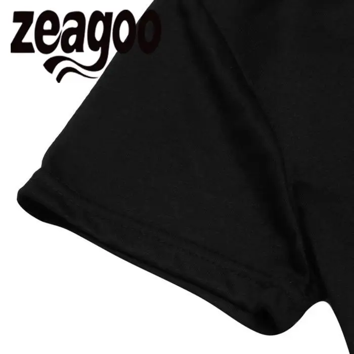 Zeagoo рукавом Повседневное О-образным вырезом с коротким Для женщин Сплошной