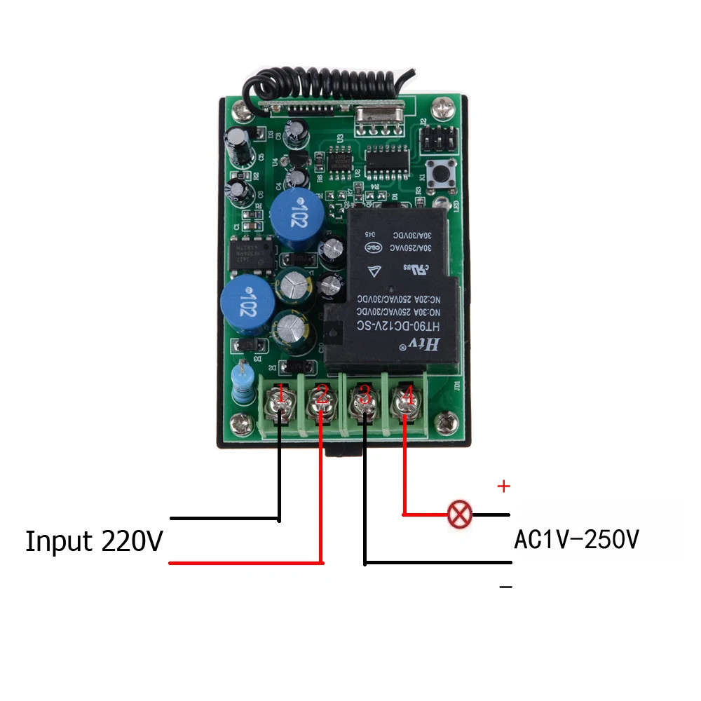 220 В RF переключатель беспроводной пульт дистанционного управления задержка