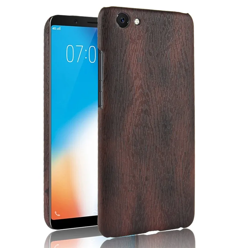 Плотная Винтаж древесины Жесткий Корпус для vivo Y71 деревянный узор Ретро задняя