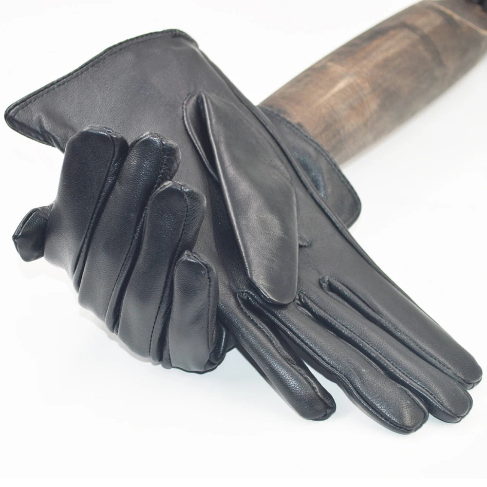 2020 перчатки из натуральной овечьей кожи женские черные зимние теплые мягкой |