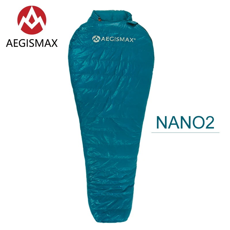 AEGISMAX, мини, обновленная серия Nano, уличный, походный, ультра-светильник, спальный мешок, нейлон, Мумия, 3 сезона, гусиный пух, спальный мешок