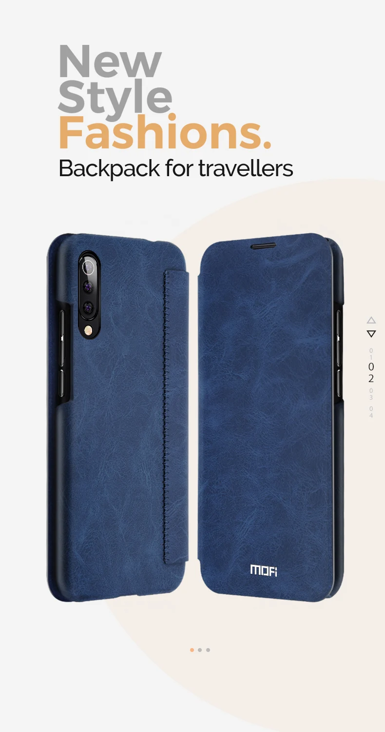 Для Xiaomi Mi9 флип-чехол Mofi Book Cover для Xiaomi Mi9 чехол из искусственной кожи полный чехол для Xiaomi Mi9 прозрачный Чехол кошелек карта