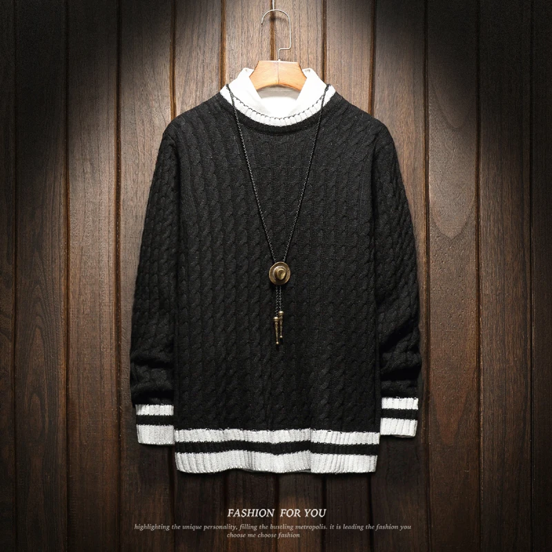 Christmas Men Sweaters Winter Clothes Plus Size Asian M-4XL 5XL 6XL Japan Style Casual Standard Designer Pullovers