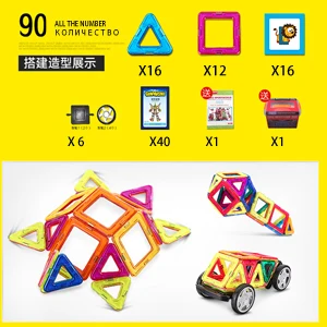 90 piece CL-20/100 шт. магнитные дизайнерские игрушки для детей, развивающие Пластиковые Креативные кирпичи, Обучающие строительные блоки, Звездные войны, инопланетянин - Цвет: 90 piece