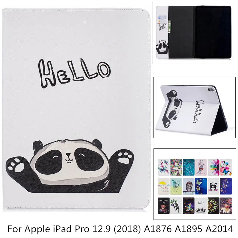 

Flip Stand pu Leather Case For iPad Pro 12.9 (2018) Cover case for Apple iPad Pro 12.9" 2018 A1876 A1895 A2014 case cover + pen