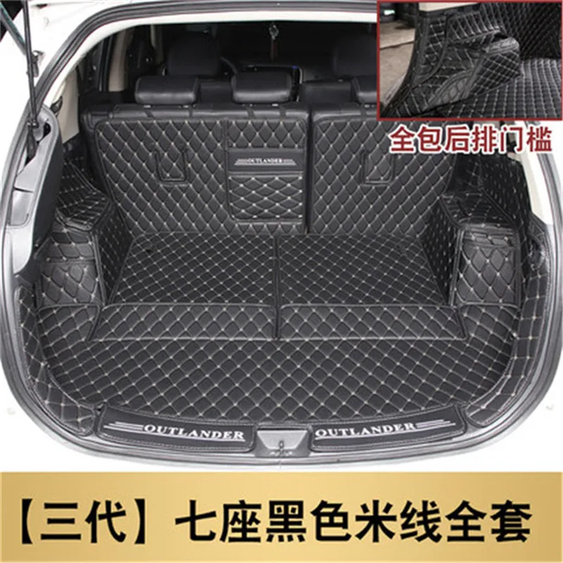 Коврик для багажника автомобиля для Mitsubishi Outlander 2013- грузовой лайнер интерьерные аксессуары ковер автомобильный Стайлинг коврик для багажника