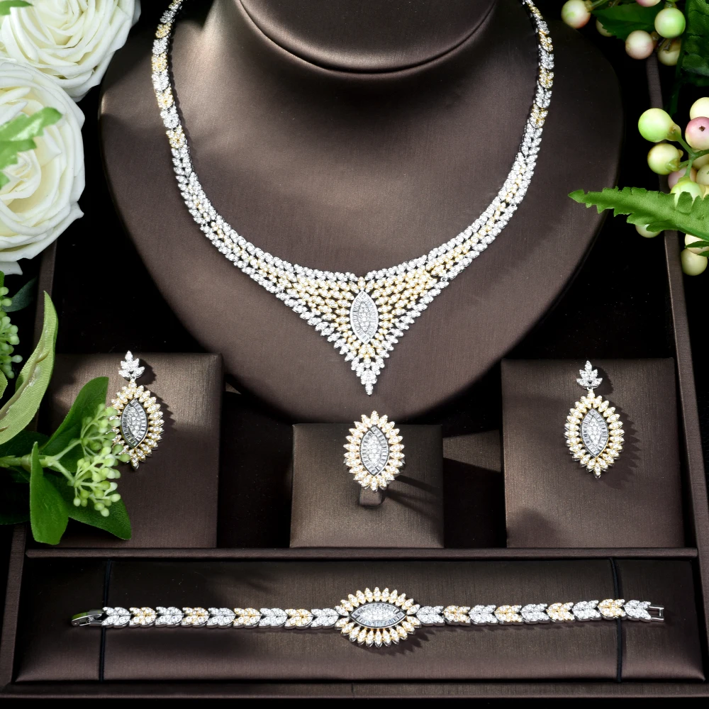 Комплект свадебных украшений HIBRIDE Bijoux для женщин модные ювелирные украшения со