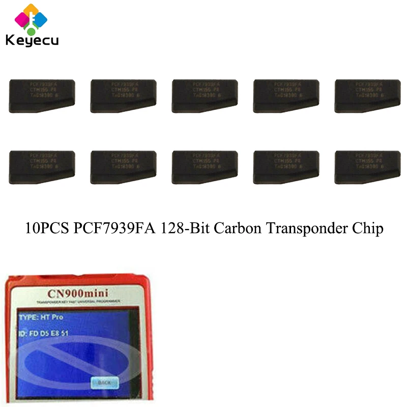 

KEYECU 10 шт./лот PCF7939FA 2,8-битный карбоновый транспондер чип HT Pro используется для Ford, PCF7939FA чип для автомобильного ключа дистанционного управлени...