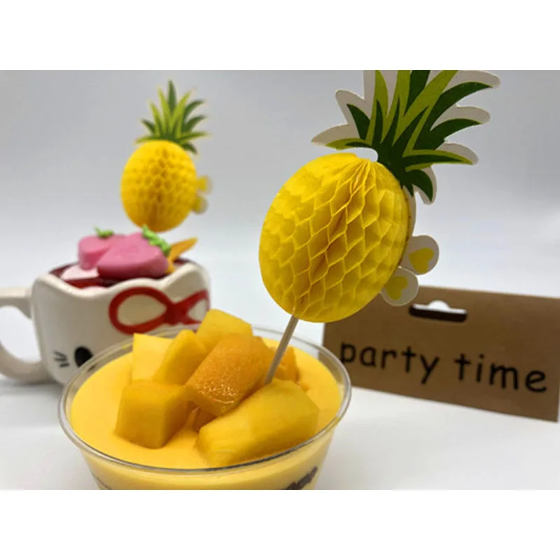 10 шт. Топпер для ананасов тропические фрукты зубочистка Гавайский пляж украшение