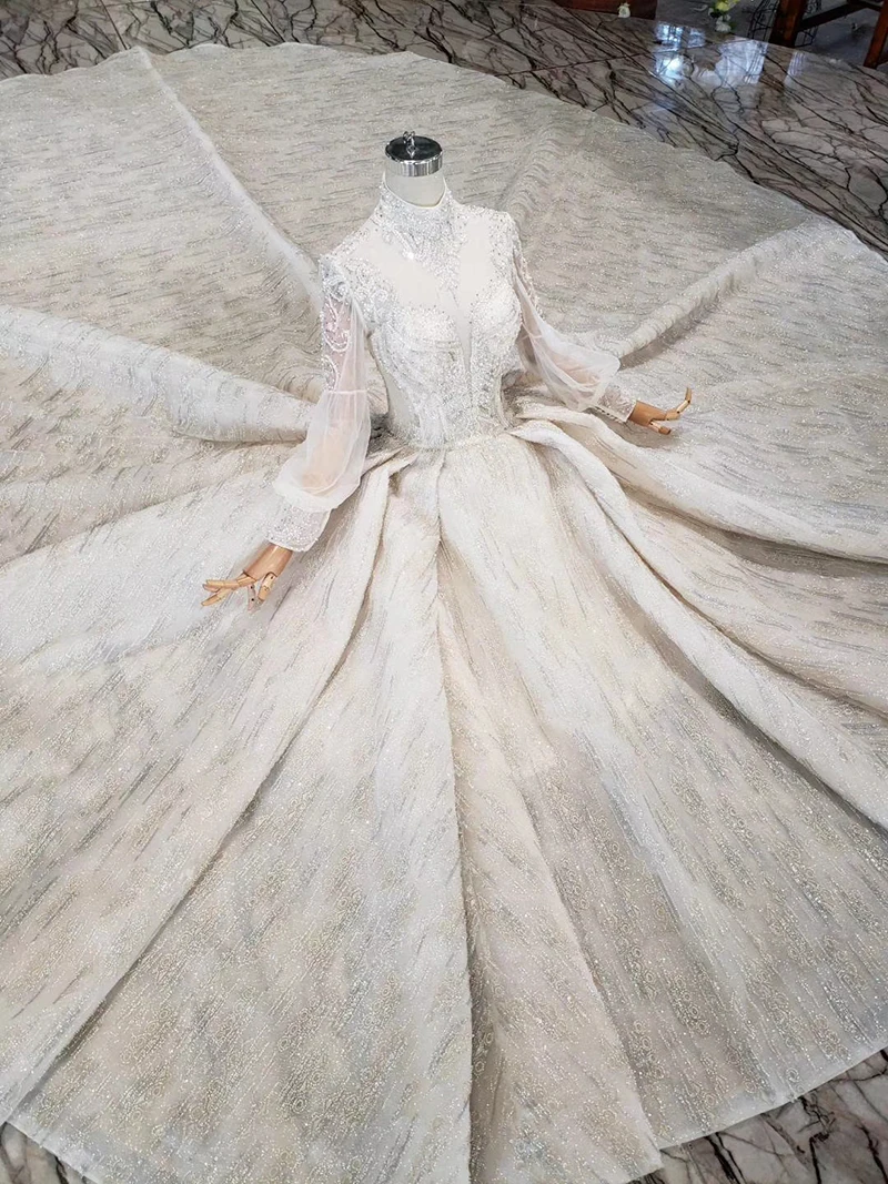 HTL315 Роскошные свадебные платья высокое качество ручной работы бисера Кристалл