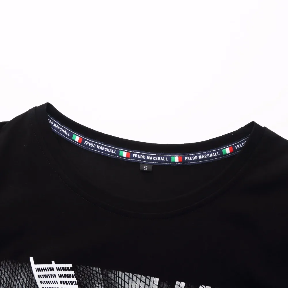 Мужские футболки с круглым вырезом NORMEN хлопковые топы коротким рукавом