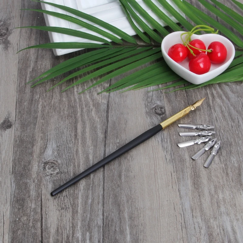 Набор ручек для каллиграфии с чернилами антикварные и элегантные