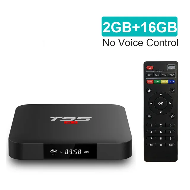 2GB 16GB T95 S1 Android 7,1 tv BOX 1G/8G 2G/16G Amlogic S905W четырехъядерный медиаплеер 2,4 ГГц WiFi умный голосовой пульт дистанционного управления 4K tv Box - Цвет: 2GB 16GB