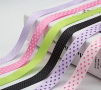 58 inch 16 mm polka dot satin ribbon spool swiss dot printed 100 polyester fabric for handmade wedding cake decor accessories
