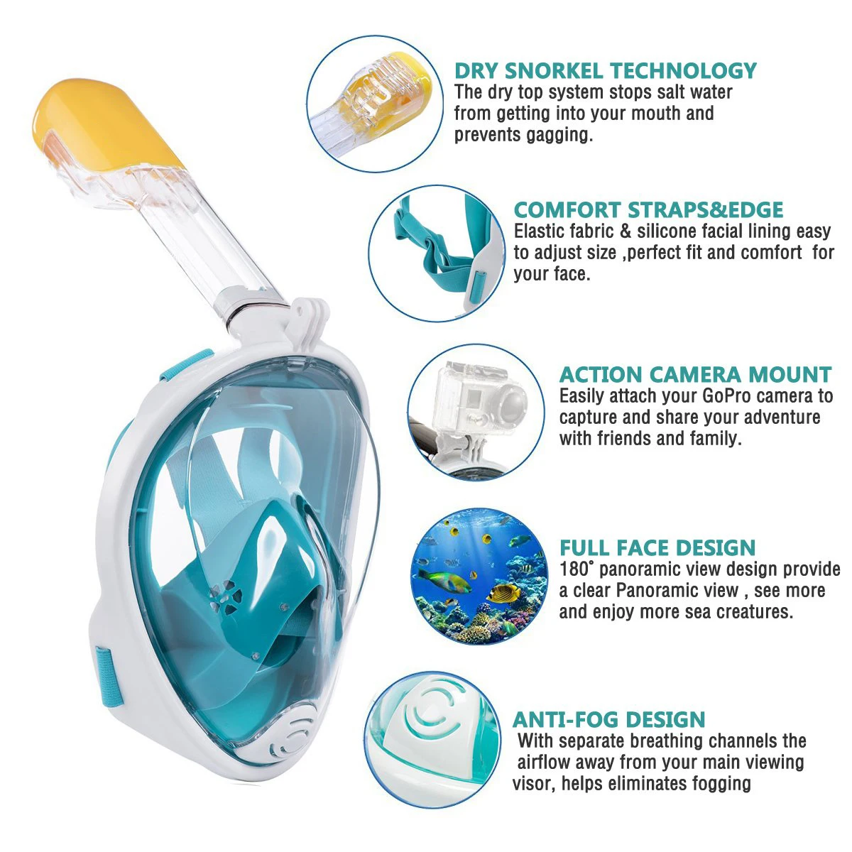 Профессиональная маска для дайвинга, подводное плавание, очки для плавания, набор сухих трубчатых трубок для мужчин и женщин, противотуманные очки для подводного плавания для камеры