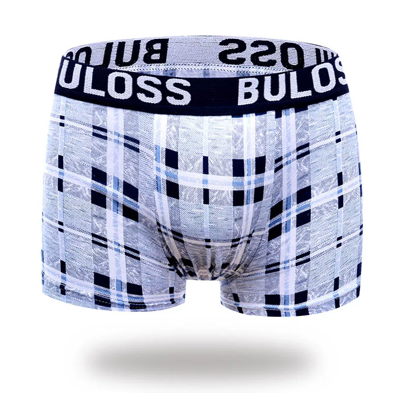 Мужское нижнее белье боксеры шорты стильные трусы в клетку из полиэстера мужское
