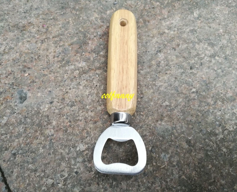 100 шт./лот деревянная ручка из нержавеющей стали с индивидуальной гравировкой