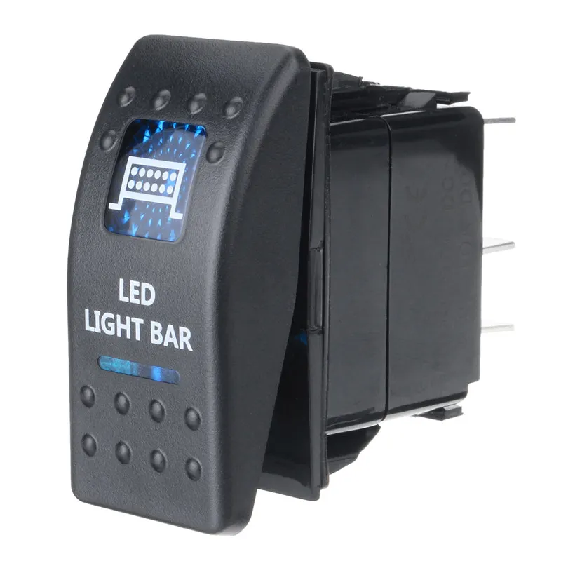 LED Light Bar 1PC 12/24 Вт водостойкый Led светодиодный автомобильный переключатель с формой лодки освещения грузового автомобиля тумблер бар стиль синий тумблер рокер заднего выключатель света - Цвет: LED Light Bar