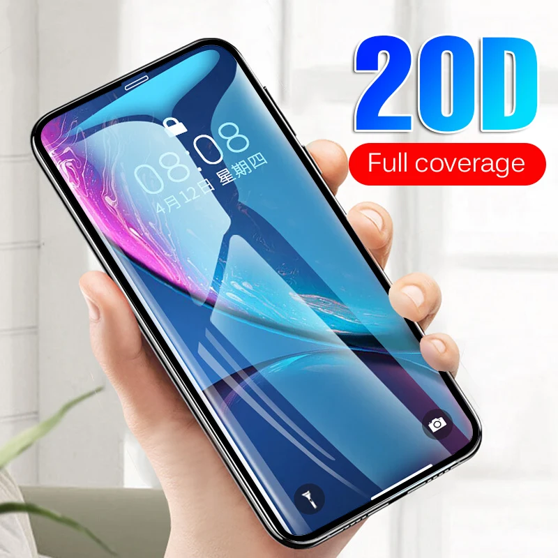 20D полноэкранная Защитная стеклянная пленка на IPhone 7 6 6s 8 Plus закаленное стекло для