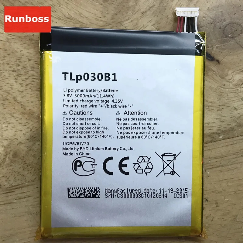 Оригинальный высококачественный аккумулятор TLp030B1 TLp030B2 для Alcatel One Touch Pop S7 OT-7045