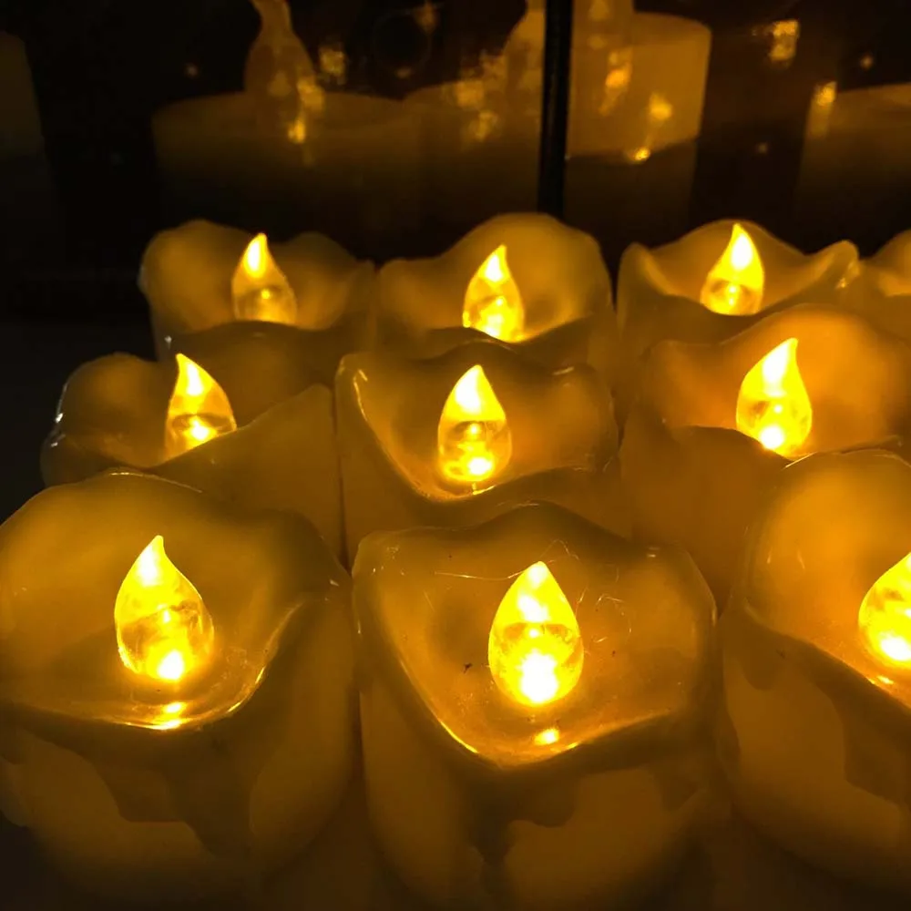48 шт./компл. светодиодная электрическая чайная свеча Мерцающая мигающая