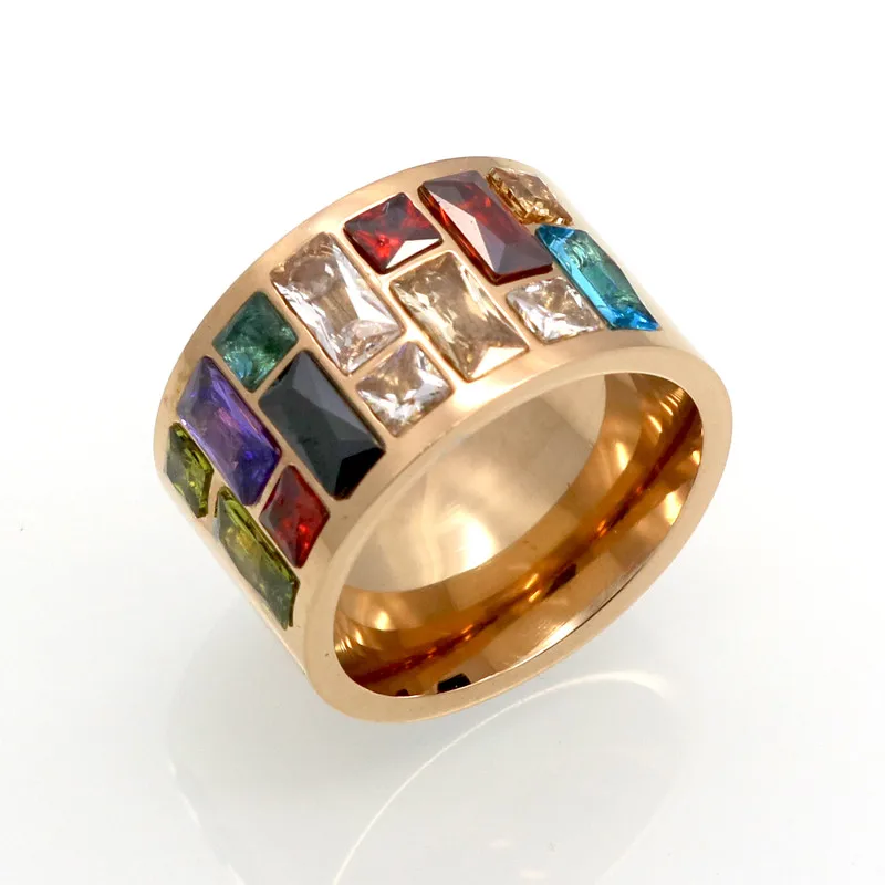 Женское кольцо из нержавеющей стали 316L с кристаллами|crystal rings for women|crystal ringwedding |