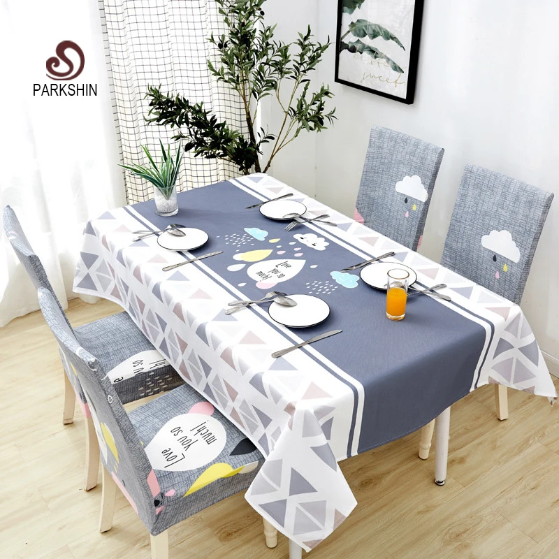 Parkshin Modern Decorative Tablecloth Home Kitchen Rectangle Waterproof Table Cloths Party Banquet Dining Cover 4 Size | Дом и сад