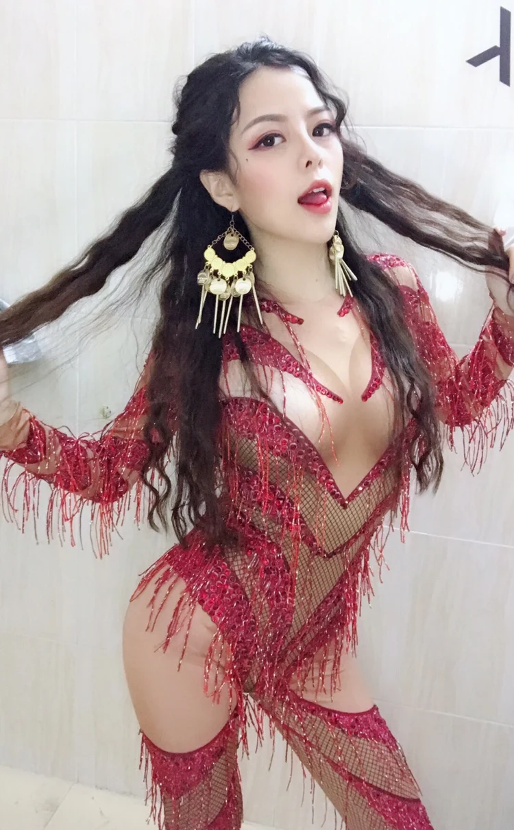 2018 новый ночной клуб сексуальный кисточки перспективный певец dj выступление