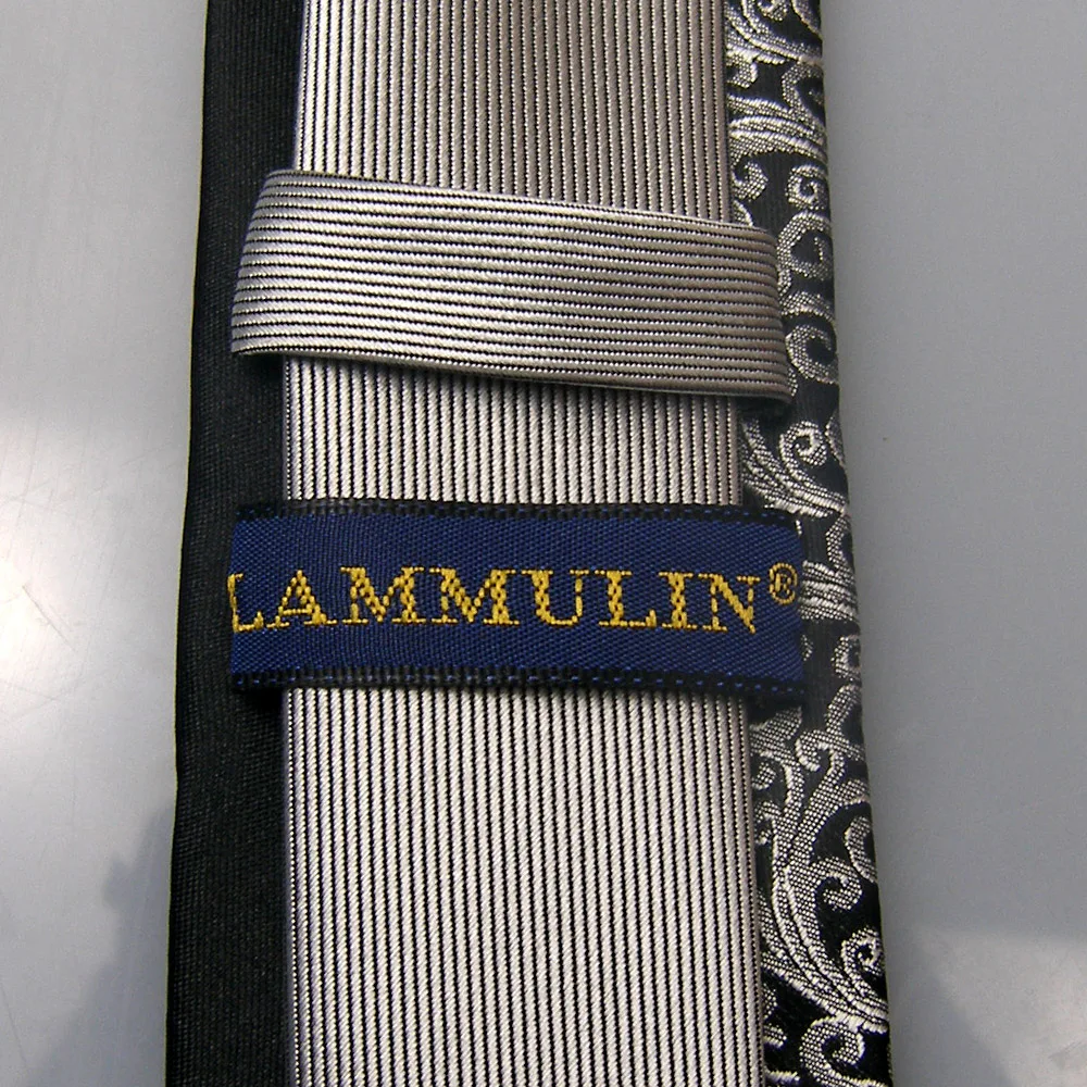 Мужские галстуки для костюма LAMMULIN новый дизайн Серебряный Узел контрастный