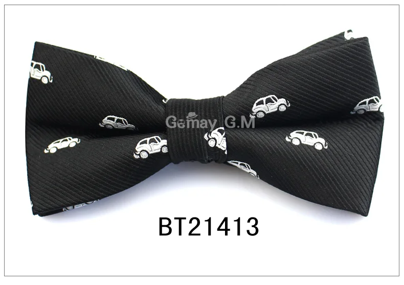 BT21413 Формальный деловой костюм галстуки-бабочки для мужчин, Полиэстеровые галстуки с животными, модный регулируемый галстук-бабочка для свадьбы, вечеринки, жениха, бабочки - Цвет: BT21413