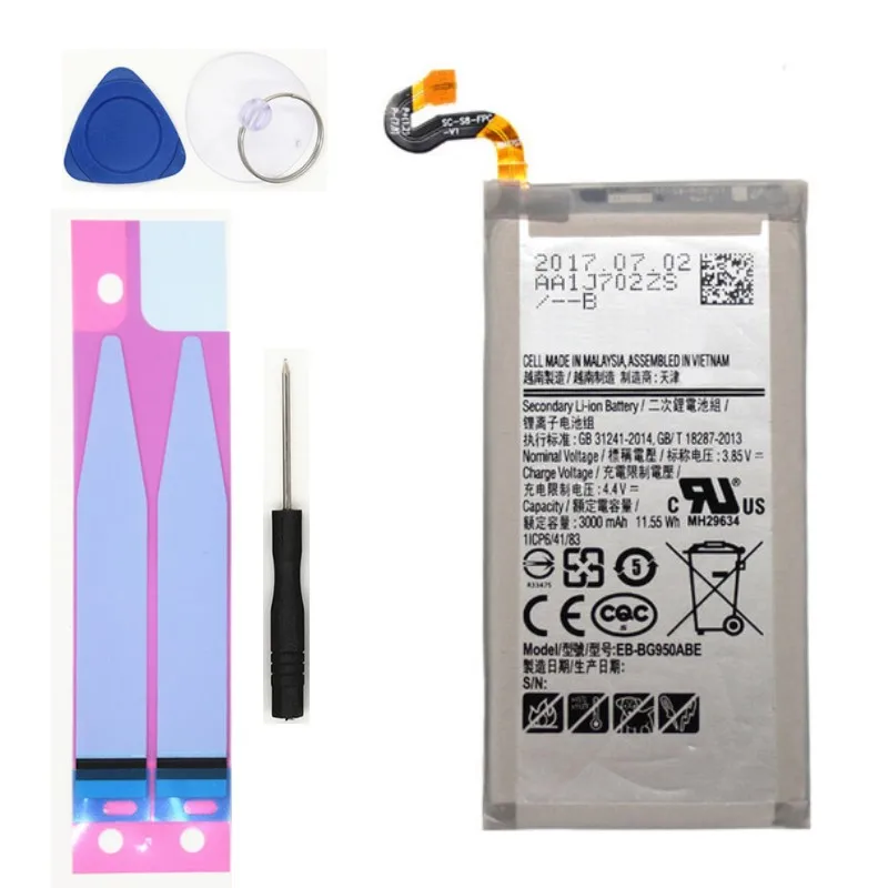 Хорошее качество Настоящее EB-BG950ABE Батарея для Samsung Galaxy S8 SM-G9508 G9508 G9500 G950U G950F 3000 мА-ч