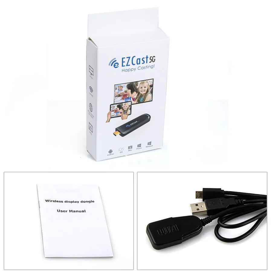 Ezcast ТВ Stick беспроводной WiFi дисплей спутниковый ресивер HDMI 1080 P 5G/2 4G