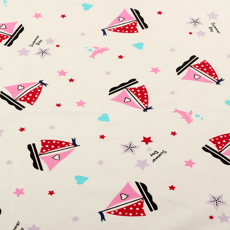 Винтаж хлопок Ткань звезды полосы печатных DIY лоскутное S для игрушки одежда