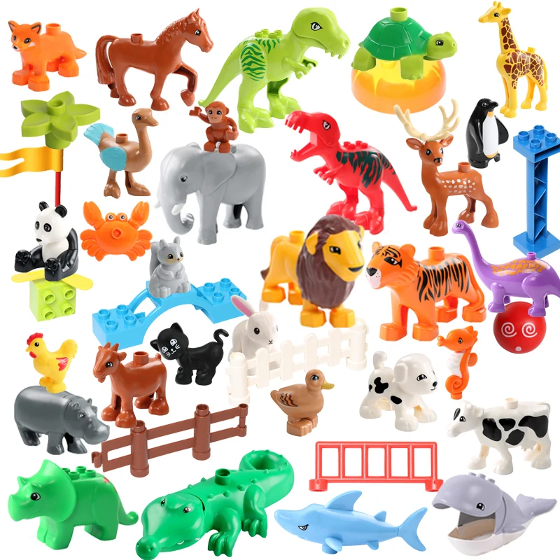 

Animal Series Model Figures Block Big Size Building Blocks Animals Figure Educational Toys For Children Kids Boys Girls Gift