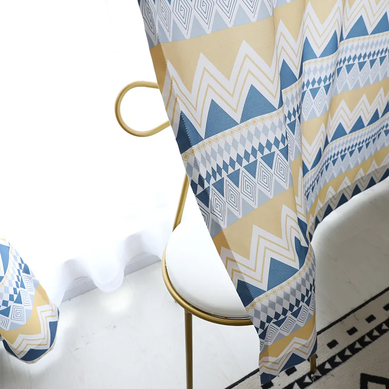 Занавеска s для гостиной спальни Средиземноморский богемный занавес Idyllic стиль