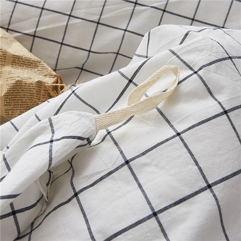 Мягкий минималистичный черный сетчатый узор домашний пододеяльник 100% хлопок с