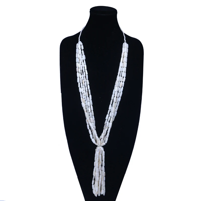 Romantic shell bead necklace nice jewelry women multitiered pendant tassel femme statement | Украшения и аксессуары