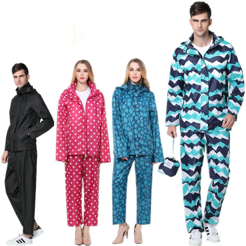 Тонкий непроницаемый дождевик для женщин и мужчин костюм уличный мотоциклетный